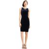 Eliza J Sleeveless Beaded Velvet Sheath Dress in Black - Lyst