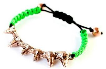 Ines Susaeta 6 Spike Fluor Rope Bracelet Green - Lyst