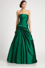 Ml Monique Lhuillier Strapless Taffeta Gown
