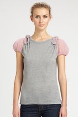 RED Valentino Modal Bow Sleeve Top