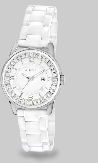 Breil Swarovski Crystal Stainless Steel Watch - Lyst