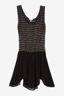 Joie Embellished Elastic Waist Dress - Lyst