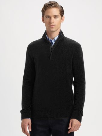 Michael Kors Leather Trimmed Sweater - Lyst