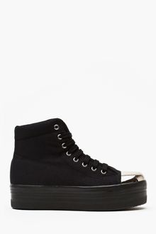 Nasty Gal Homg Platform Sneaker Metal Cap - Lyst
