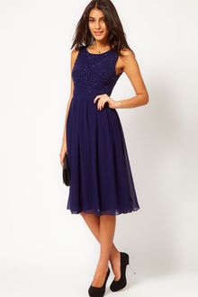 Tfnc Starburst Midi Dress with Embellishment - Lyst