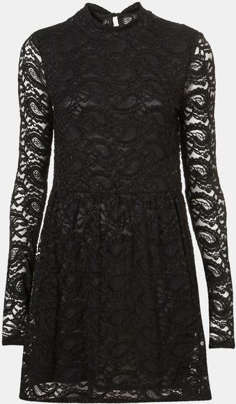 Topshop Paisley Lace Dress - Lyst
