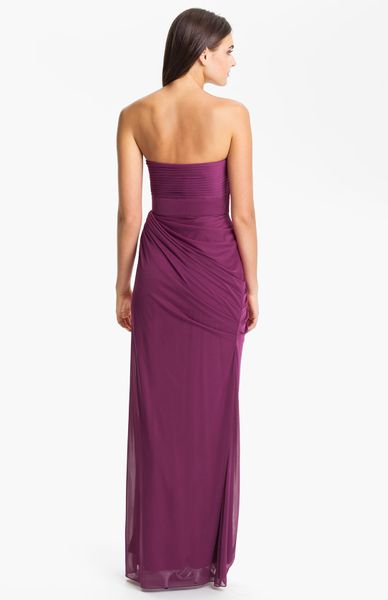 adrianna papell draped gown