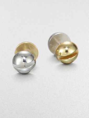 A.L.C. Two Tone Screw Stud Earrings - Lyst