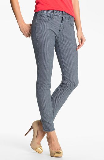 Blue Essence Railroad Stripe Skinny Jeans - Lyst