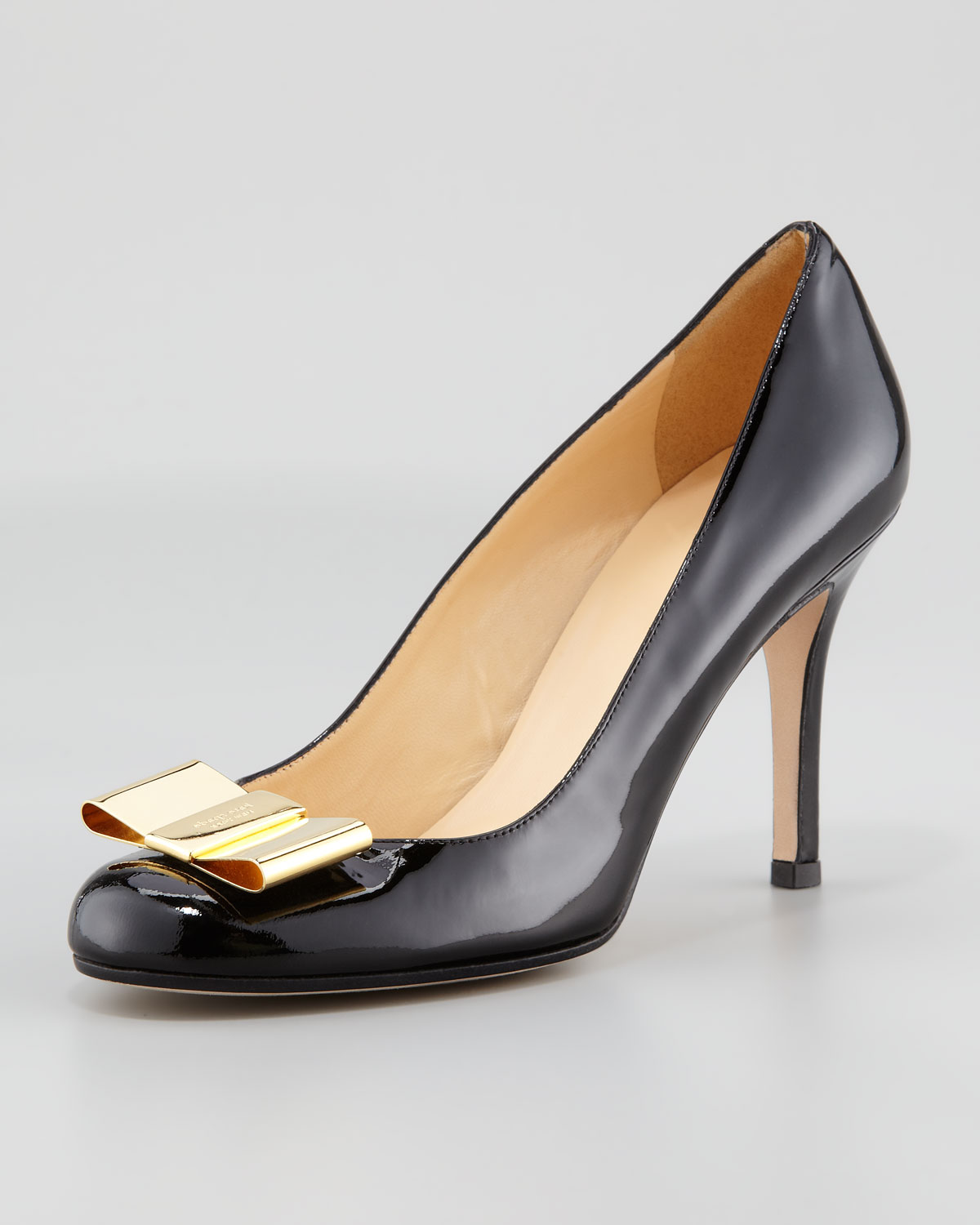 kate spade vibo leather bow pump