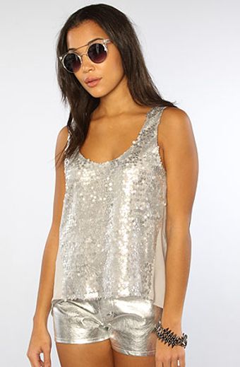 Ladakh Sequin Crepe Tank - Lyst