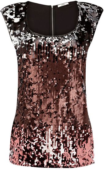 Oasis Sequin Dipdye Shell Top - Lyst