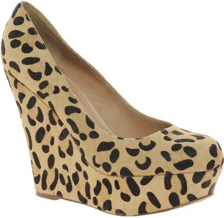 Steve Madden Pammyyl Platform Wedges in Beige (leopard) | Lyst