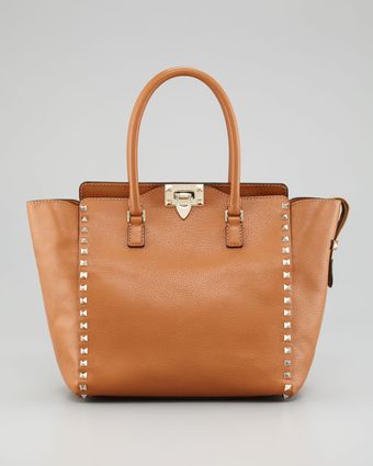 Valentino Rockstud Double Handle Tote Bag   - Lyst