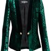 Balmain Velvet Jacquard Jacket in Green (forest) - Lyst