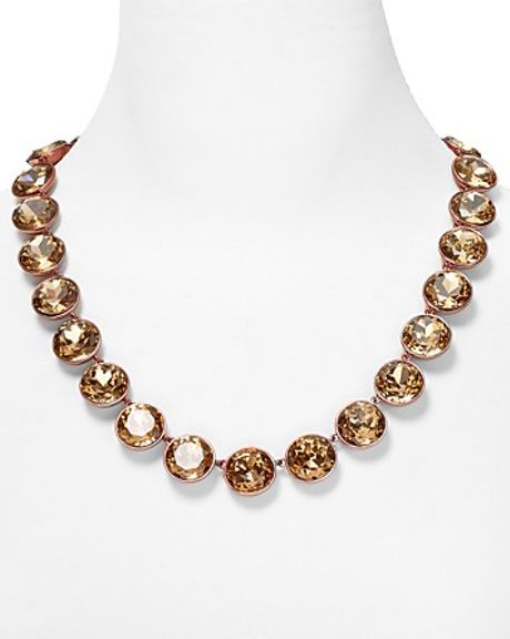 Juicy Couture Glam Rocks Multi Gemstone Necklace in Gold (vintage rose) | Lyst
