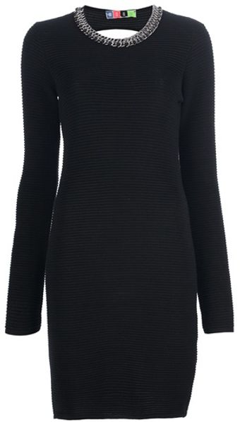 MSGM Cutout Embellished Dress - Lyst