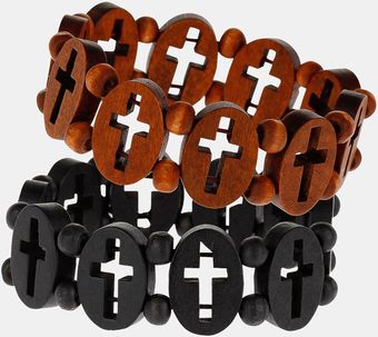 Topman Cutout Cross Stretch Bracelets Set Of 2 - Lyst