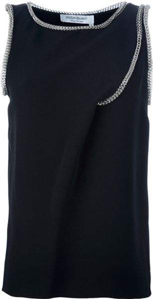 Yves Saint Laurent Sleeveless Top - Lyst