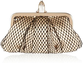Christian Louboutin Mini Loubi Lula Satin and Lace Frame Clutch - Lyst