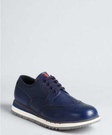 prada blue suede sneakers