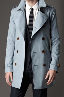 Burberry Midlength Cotton Gabardine Trench Coat - Lyst