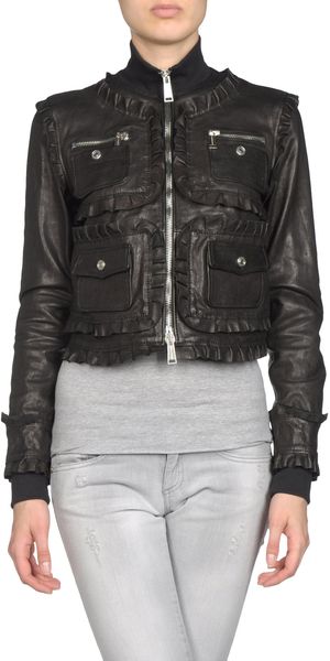 DSquared2 Leather Outerwear - Lyst