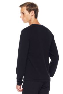 Michael Kors Tipped Vneck Sweater Black - Lyst