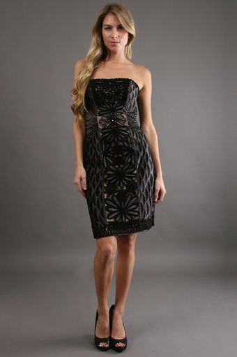 Sue Wong Elaborate Embroidery Dress - Lyst