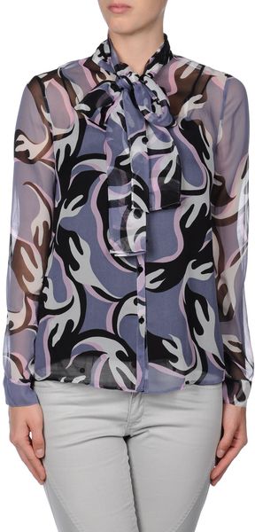 Diane Von Furstenberg Long Sleeve Shirt - Lyst