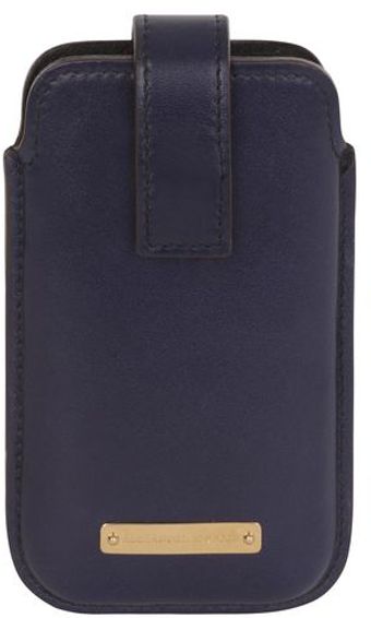 Alexander McQueen Royal Blue Leather Phone Case - Lyst