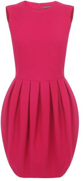 Alexander McQueen Crepe Wool Pod Mini Dress - Lyst