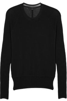 Alexander Wang Ribbed and Fineknit Cottonblend Sweater - Lyst