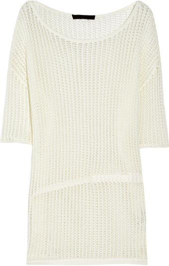 Alexander Wang Openknit Cotton Sweater - Lyst
