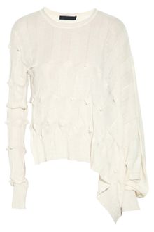 Alexander Wang Pointed Rib Cotton Jersey Sweater - Lyst