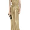 Alice By Temperley River Golden Belted Draped Lamé Gown in Gold - Lyst