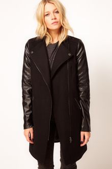 ASOS Collection Asos Pu Biker Coat - Lyst