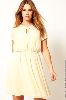 Asos Curve Skater Dress with Twist Neck - Lyst