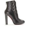 Christian Louboutin Troop 120 Leather Boots with Buckle Detail in Black - Lyst