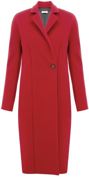 Commuun Red Single Breasted Coat - Lyst