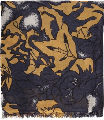 Crumpet Printed Cashmere and Silkblend Scarf - Lyst