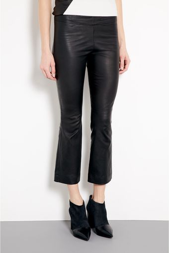 Elizabeth And James Allen Stretch Leather Kick Trousers - Lyst