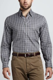 Ermenegildo Zegna Plaid Sport Shirt   - Lyst