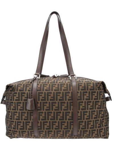 Fendi Logo Tote Bag in Brown | Lyst