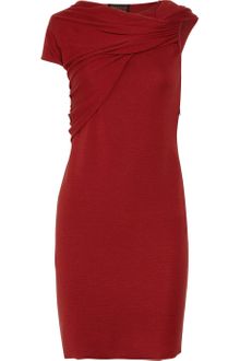 Giambattista Valli Ruched Wool Silk and Cashmere blend Dress - Lyst