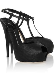Giuseppe Zanotti Monro Snakeeffect Leather Sandals - Lyst