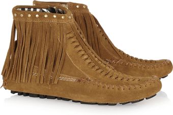 Jimmy Choo Zampa Suede Moccasin Ankle Boots - Lyst