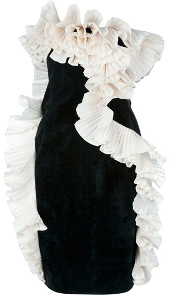 Lanvin Strapless Ruffle Dress - Lyst