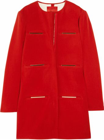 Lanvin Brasstrimmed Woolblend Coat - Lyst