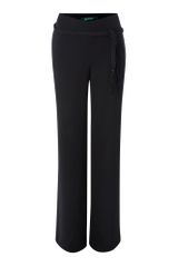 Lauren by Ralph Lauren Wide Leg Trousers with Braided Belt